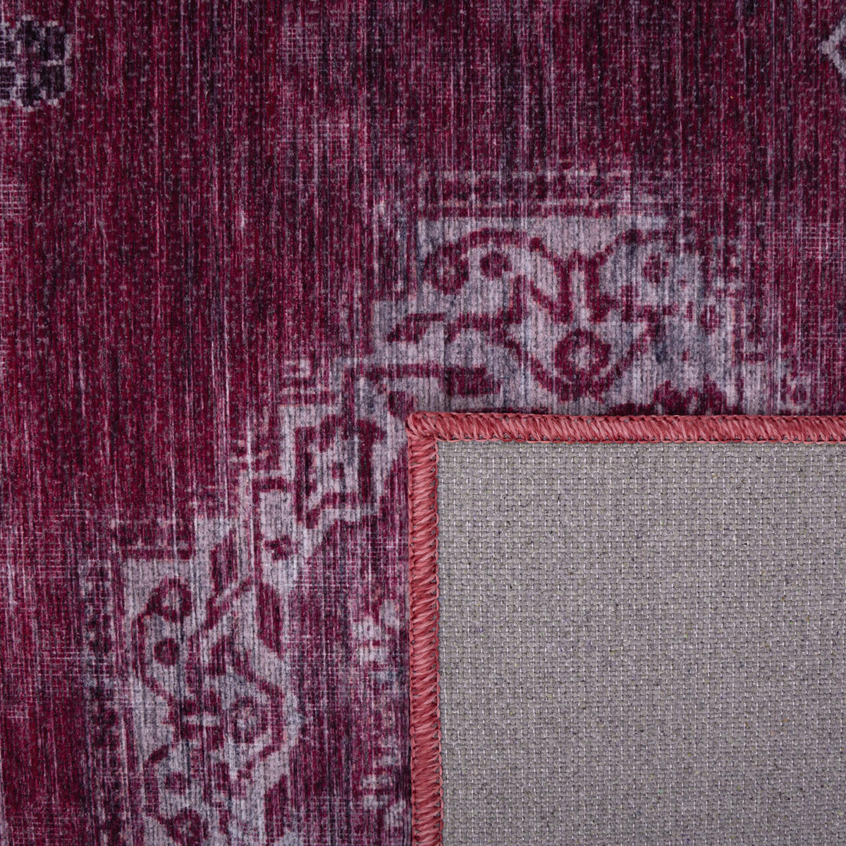 KURZFLORTEPPICH 160/160 cm Bordeaux 245 - Rot, Textil (160/160cm) - Paco Home