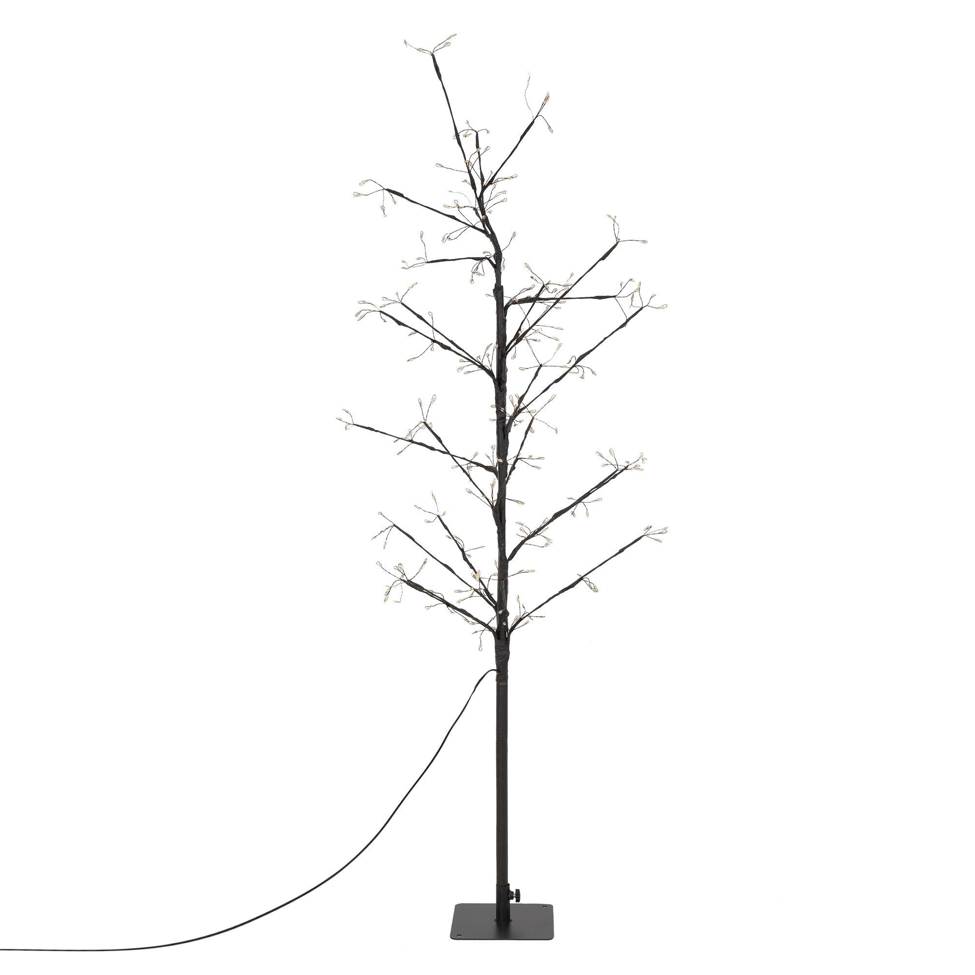 ECD-Germany LED STROMEK 120 cm 240 LED teplá bílá časovač venkovní flexibilní větve