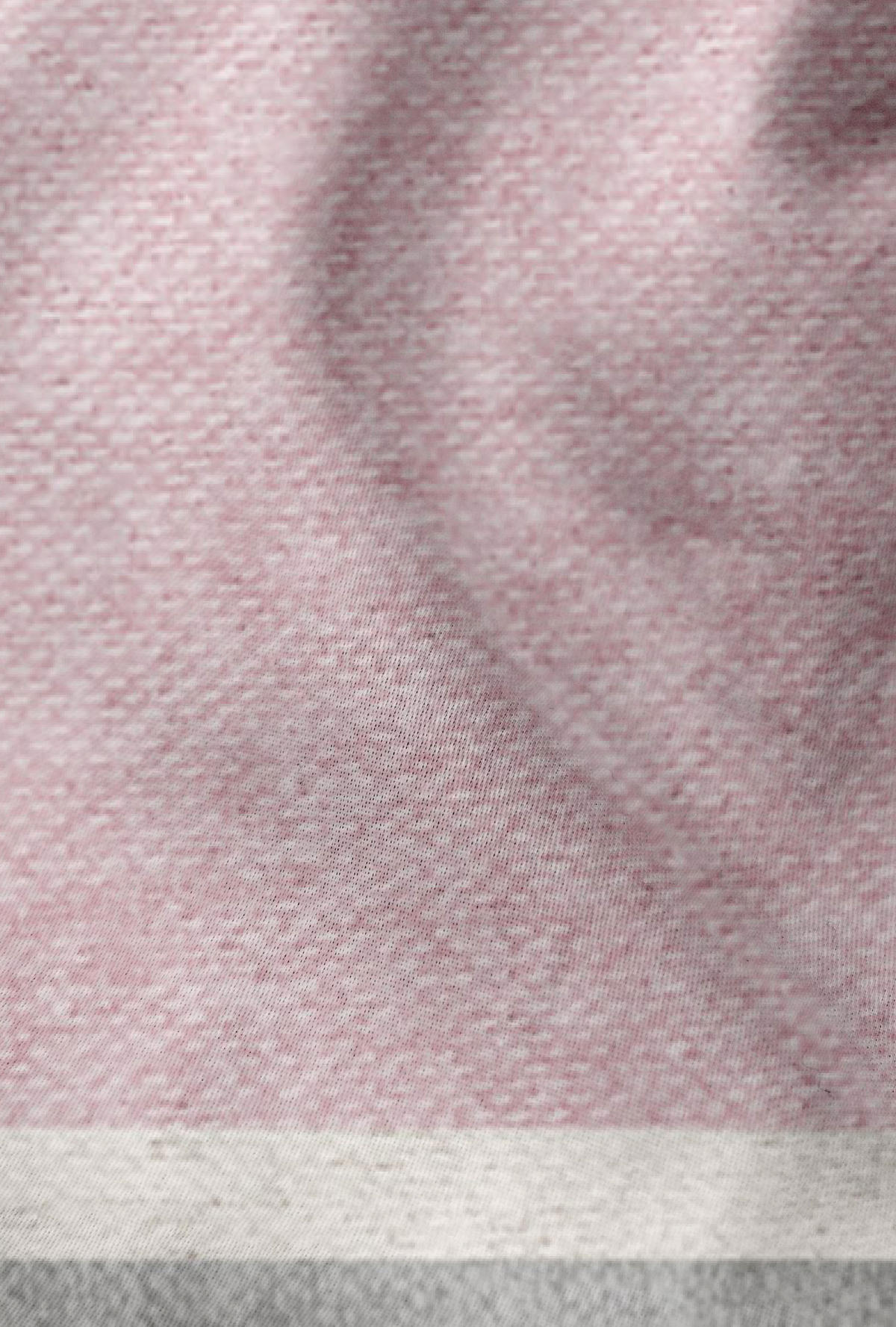 BETTWÄSCHE-GARNITUR Premium Melange Blockstreifen rose, 155x200 cm + 80x80 cm - Rosa, Textil (155/200cm) - biberna