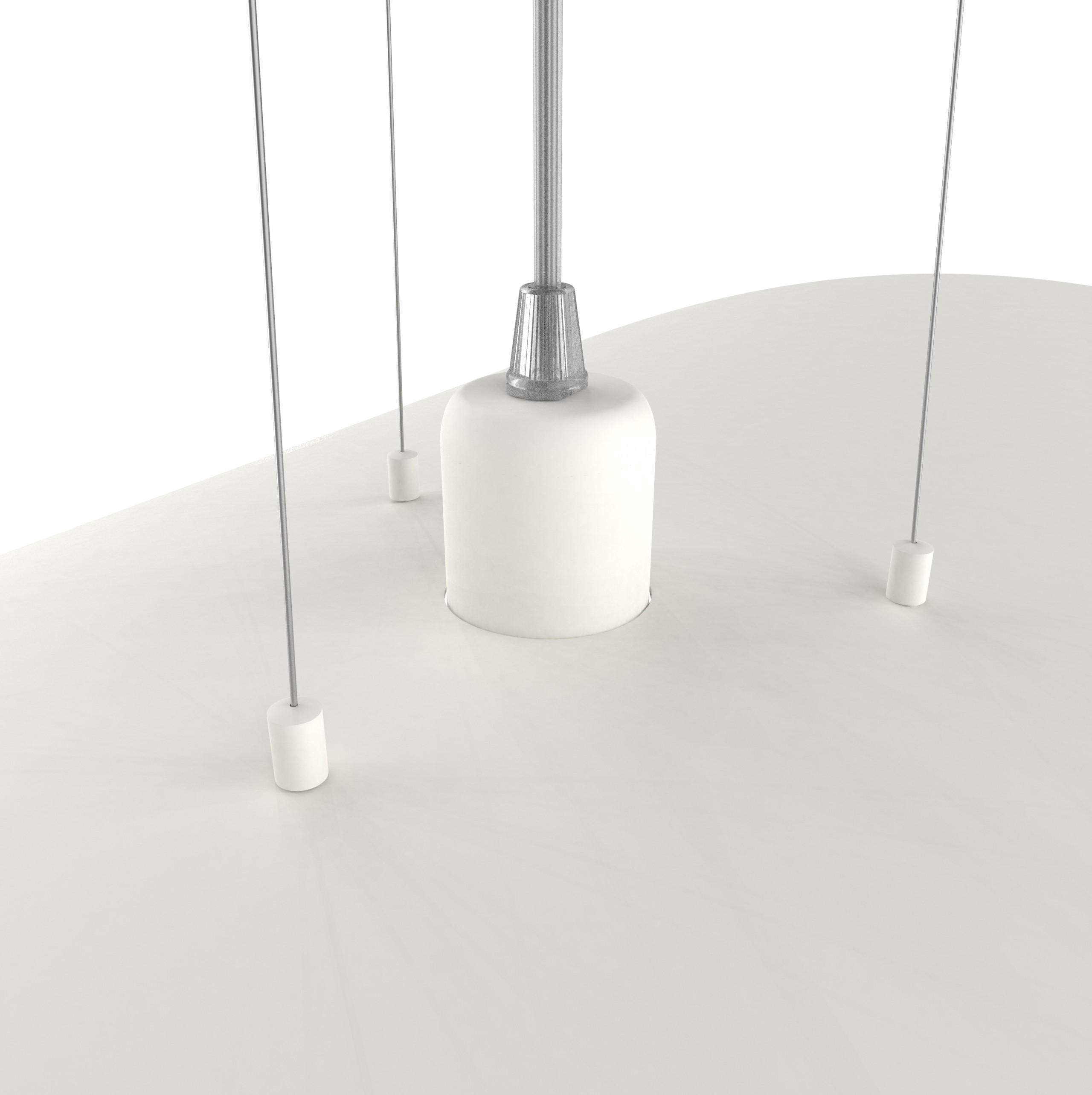 Thumbnail - Lumicom Hängeleuchte, Weiß Hochglanz, Metall, Freiform,Freiform, 90x120x90 cm, Lampen & Leuchten, Innenbeleuchtung, Häng...