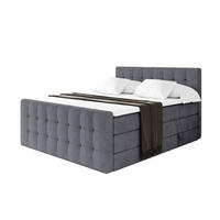 BOXSPRINGOVÁ POSTEL s matrací H3/H4 - IGAN-Z KING - 120x200 cm Tmavě šedá - tmavě šedá, kompozitní dřevo (123/200cm) - ALTDECOR