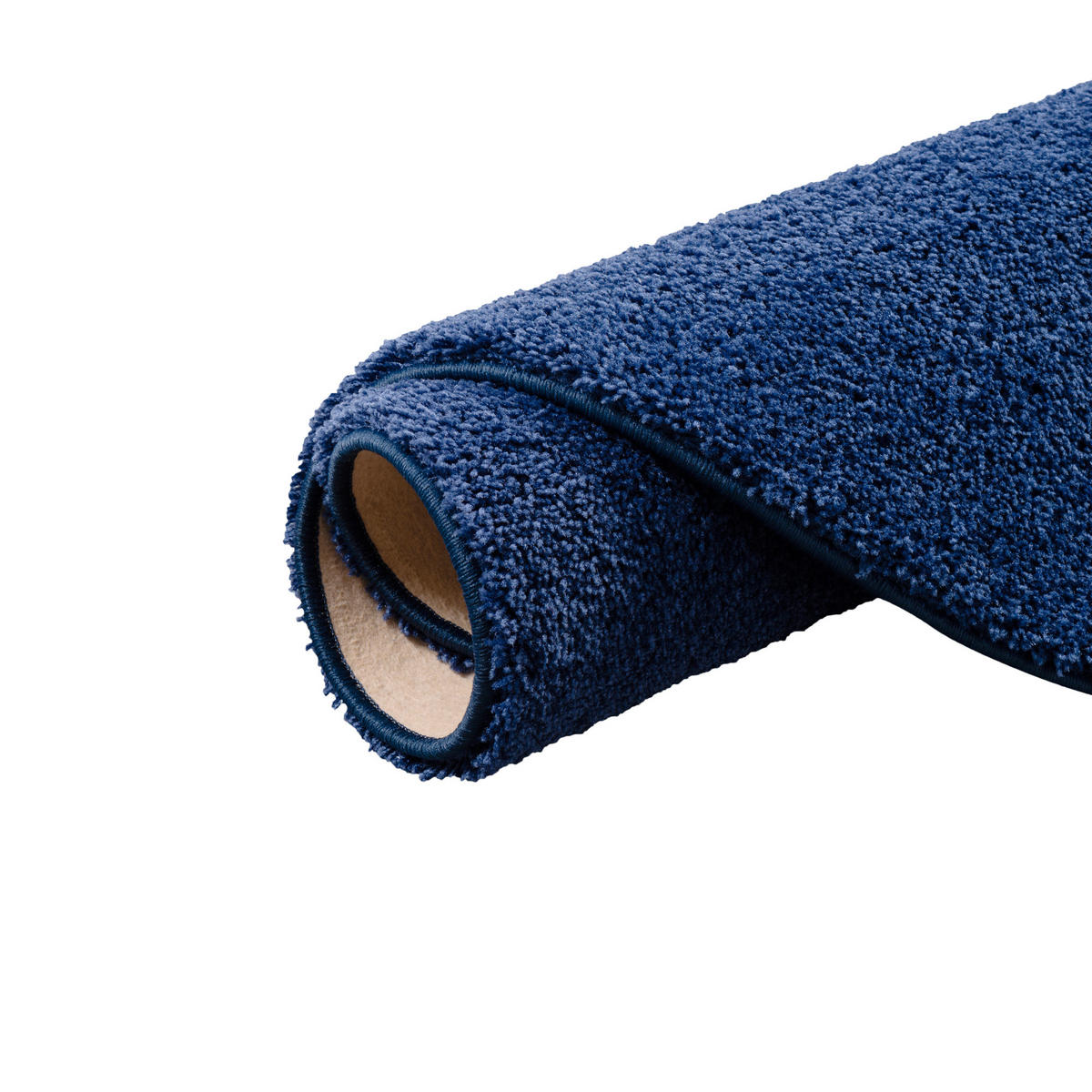 HOCHFLOR SHAGGY TEPPICH PALACE RUND - Dunkelblau, Textil (100/100cm) - Snapstyle