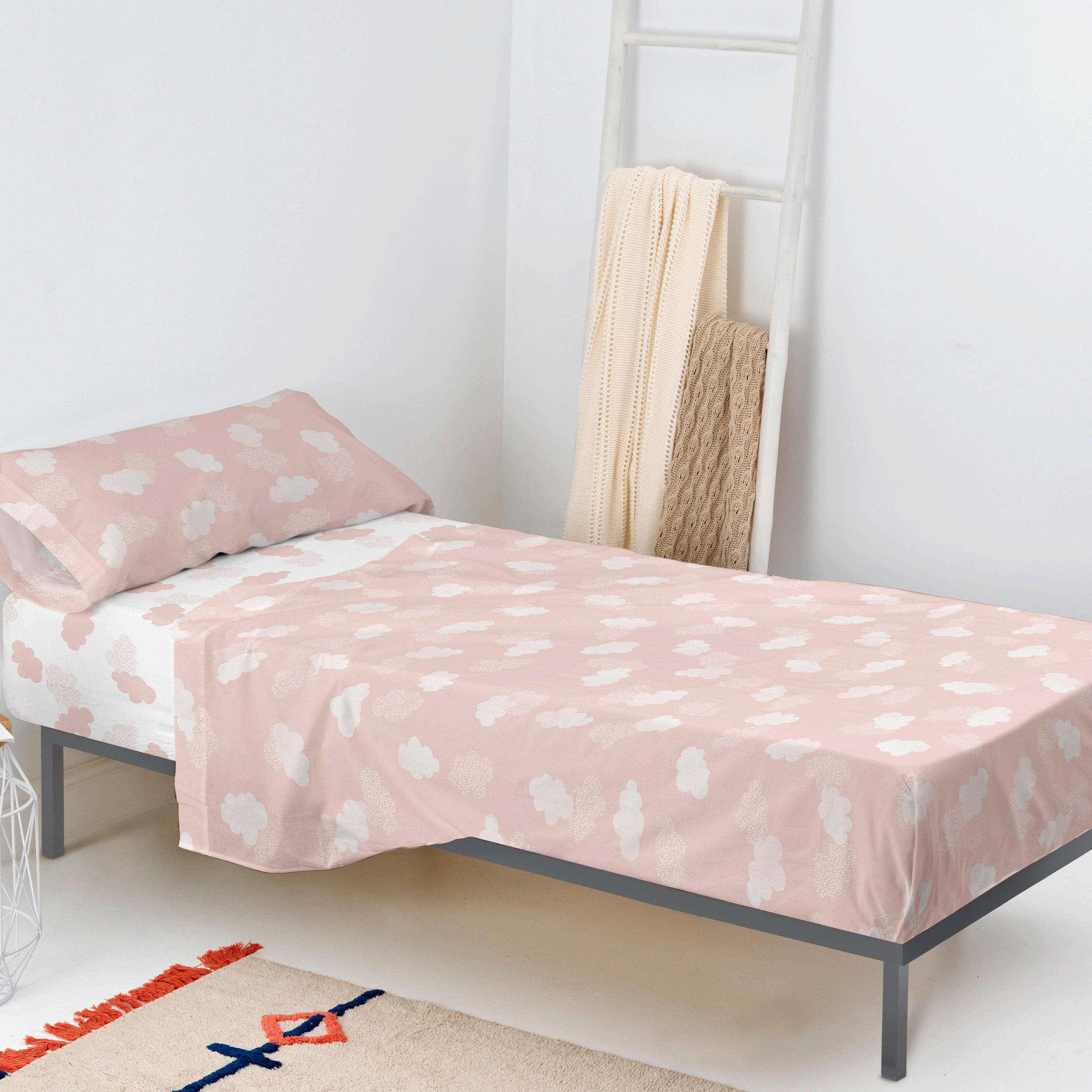 BETTWÄSCHE 2er-Set teiliges clouds 180x270 cm rosa - Pink, Textil (180/270cm) - Happy Friday