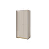 KINDERKLEIDERSCHRANK ALBI 03 zweitürig 90/50/195 in Sandbeige / Geölte Eiche - Eichefarben/Beige, Holzwerkstoff (90/195/52cm) - Deine Möbel 24