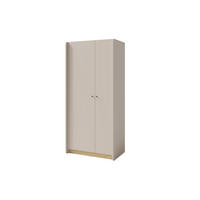 KINDERKLEIDERSCHRANK ALBI 03 zweitürig 90/50/195 in Sandbeige / Geölte Eiche - Eichefarben/Beige, Holzwerkstoff (90/195/52cm) - Deine Möbel 24