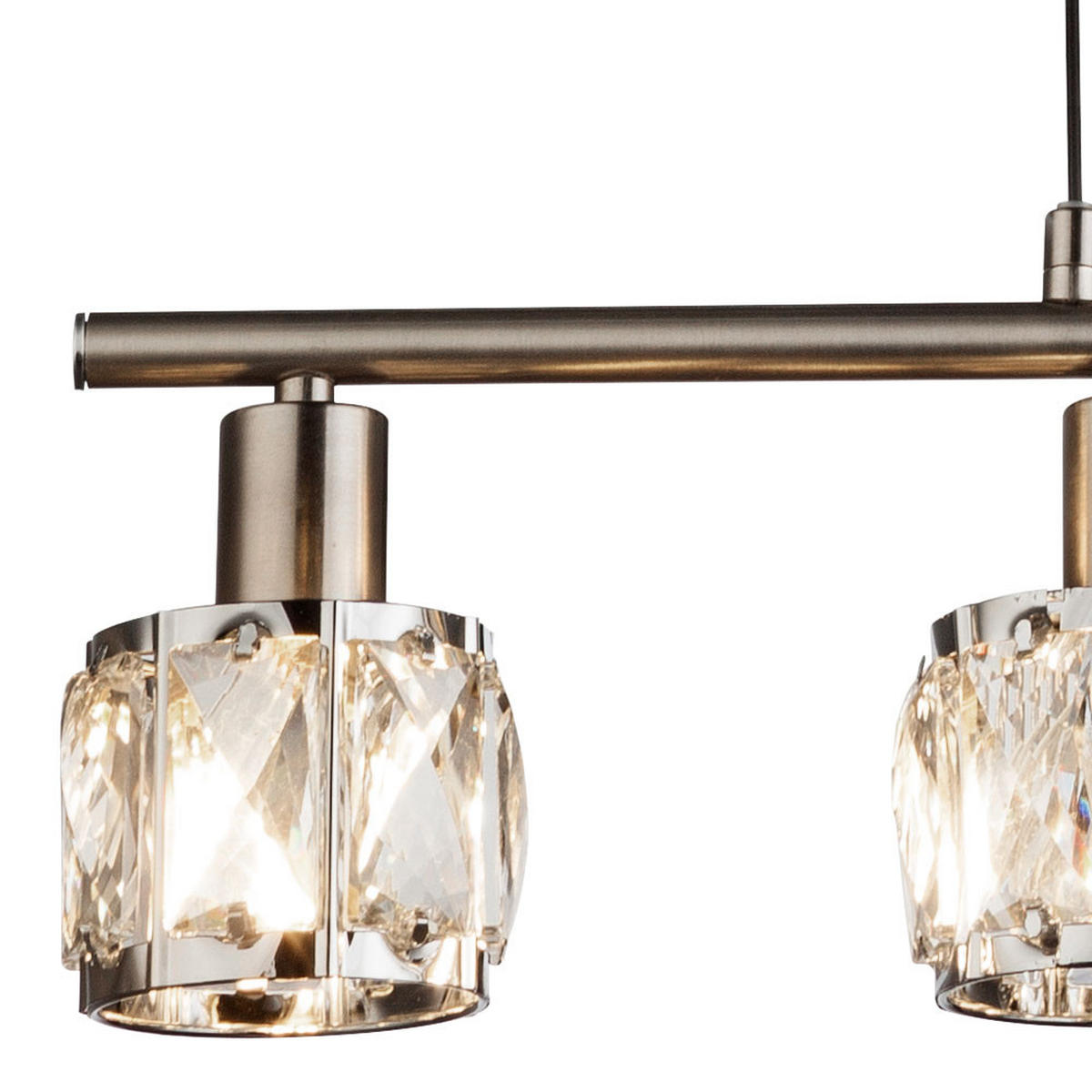 HÄNGELEUCHTE KRIS Silber matt klar - Silberfarben, Glas (60/9.2/160cm) - Globo Lighting