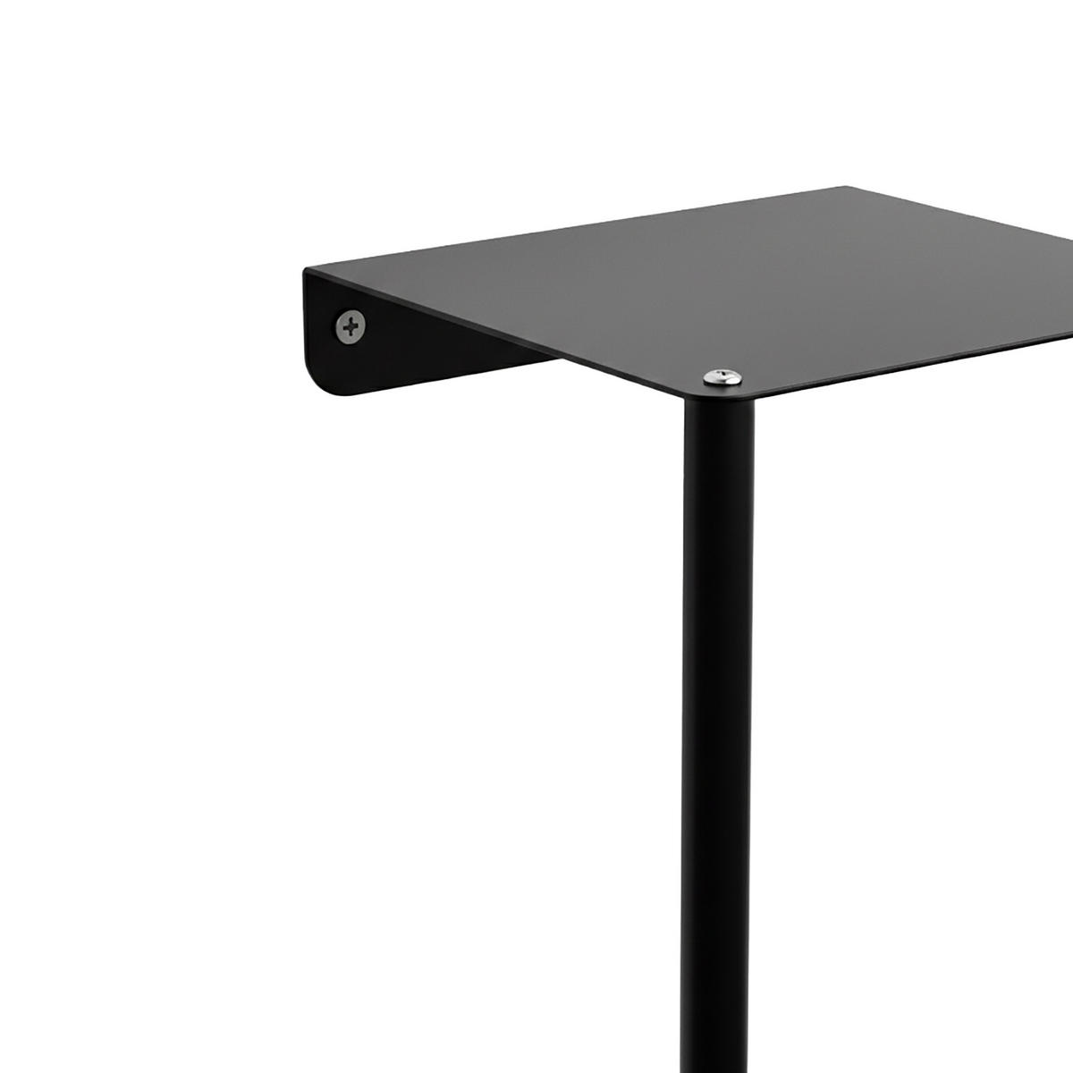 STENOVÝ vešiak na uteráky - čierna, kov (20/83.5/20cm) - Relaxdays