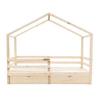 KINDERBETT mit Schubladen WOLKENLAND – 90 x 200 cm Natur - Naturfarben, Holz - Home Deluxe