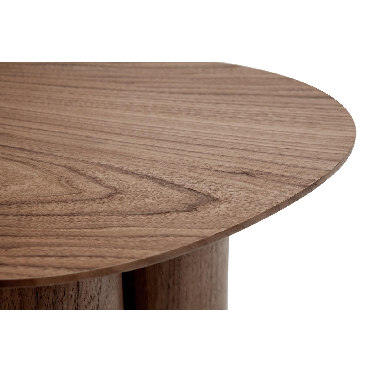 BEISTELLTISCH Walnuss HOLLEN - Walnussfarben, Holz (44.5/35.5/48.5cm) - Miliboo