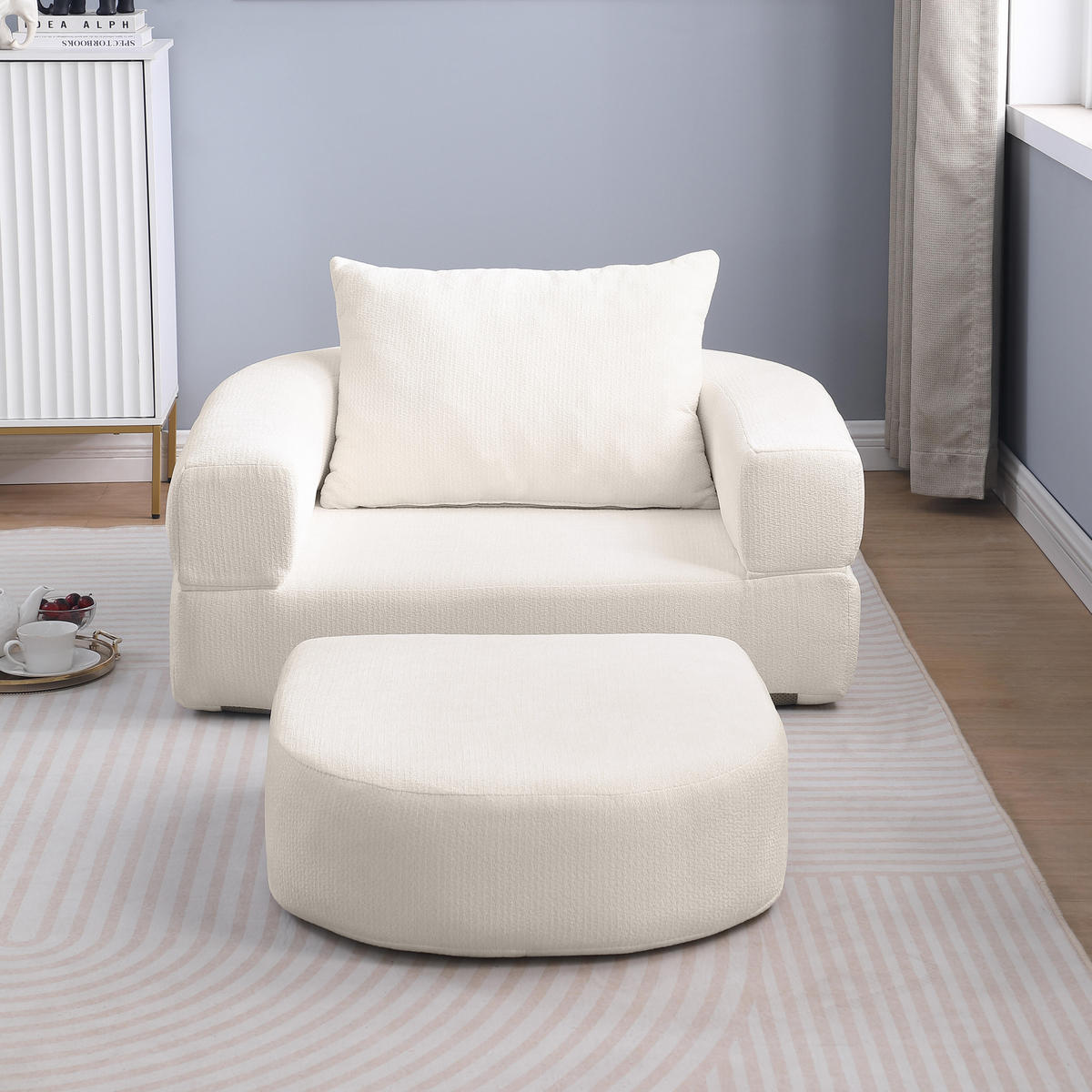 SCHLAFSESSEL DE-35081 faltbar Beige - Beige, Textil (90/21/101cm) - ComfortXL