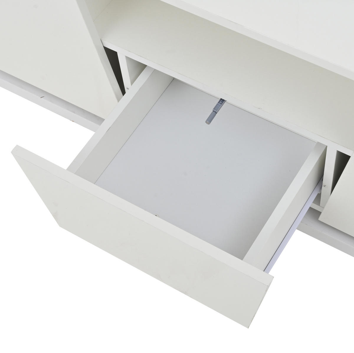 COUCHTISCH 100/50/40 cm Weiß aus Spanplatte mit LED-Beleuchtung - Weiß, Holzwerkstoff (100/50/40cm) - OKMYHOME
