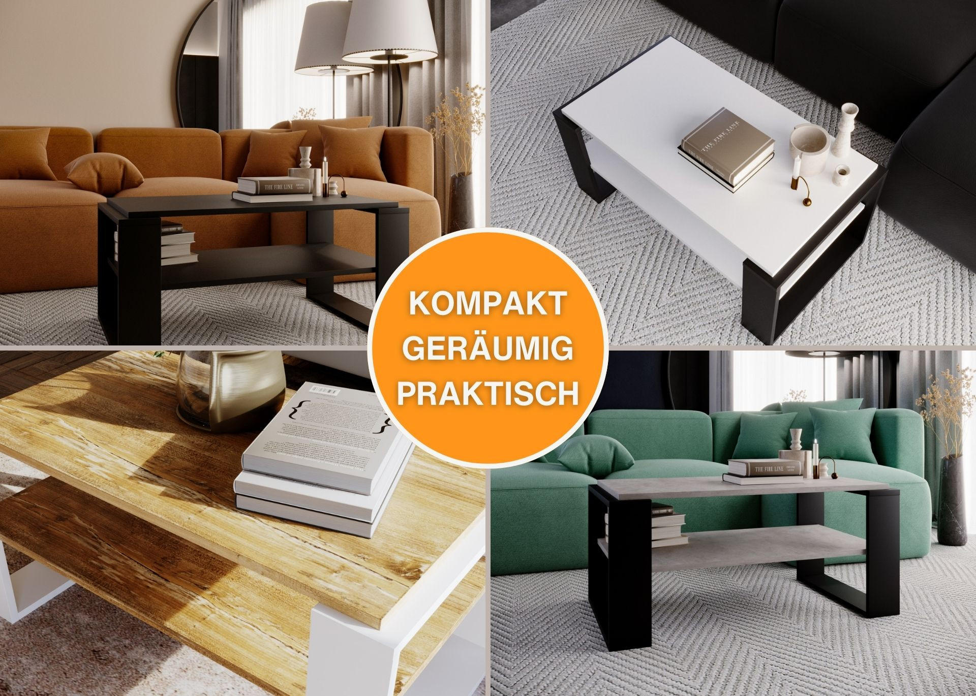 COUCHTISCH Kaja96 96/42/53,8 - Schwarz, Holzwerkstoff (54/96/42cm) - RAUMHIRSCH FURNITURE