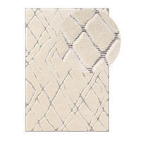 TEPPICH Elanie 250/350 cm - Creme/Grau, Kunststoff (250/350cm) - benuta Pop