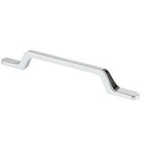 MÖBELGRIFF BA 128mm Badmöbel Chrom glänzend lange Füßchen mit 2 Schrauben - Chromfarben, Metall (0.7/2.7/19.4cm) - Livingpoint24
