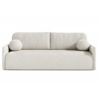 SCHLAFSOFA GLOV, Sofa mit Schlaffunktion und Bettkasten, Farbe: milchig, Bouclé-Stoff - Creme, Textil (206/95/87cm) - Sepro Meble