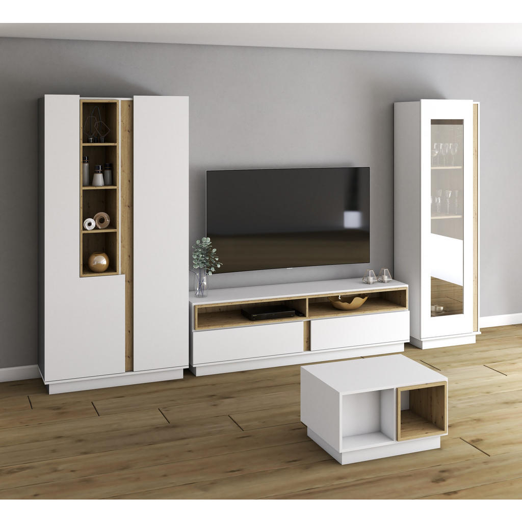 Thumbnail - Möblo Couchtisch, Weiß, Holzwerkstoff, Rechteckig, 120x50x75 cm, Wohnzimmer, Wohnzimmertische, Couchtische