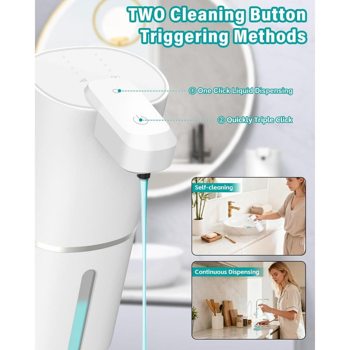 SEIFENSPENDER Automatisch mit Sensor Weiß 380mL - Weiß, Kunststoff (10.5/8/20.5cm)