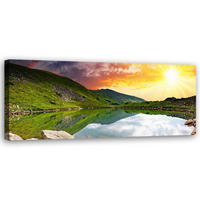 KUNSTDRUCK Grün 90/30 cm - Grün, Textil (90/30cm) - KUNSTLOFT