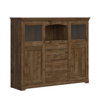 SIDEBOARD Noé Dunkles Holz - Braun, Holzwerkstoff (153/129/44cm) - Petits-meubles