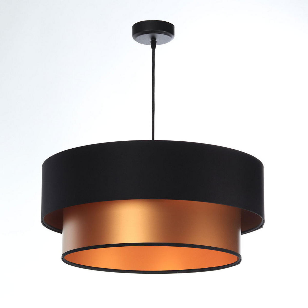 HÄNGELEUCHTE Kupfer 40/20 cm - Schwarz/Kupferfarben, Kunststoff (40/1/20cm) - ONZENO