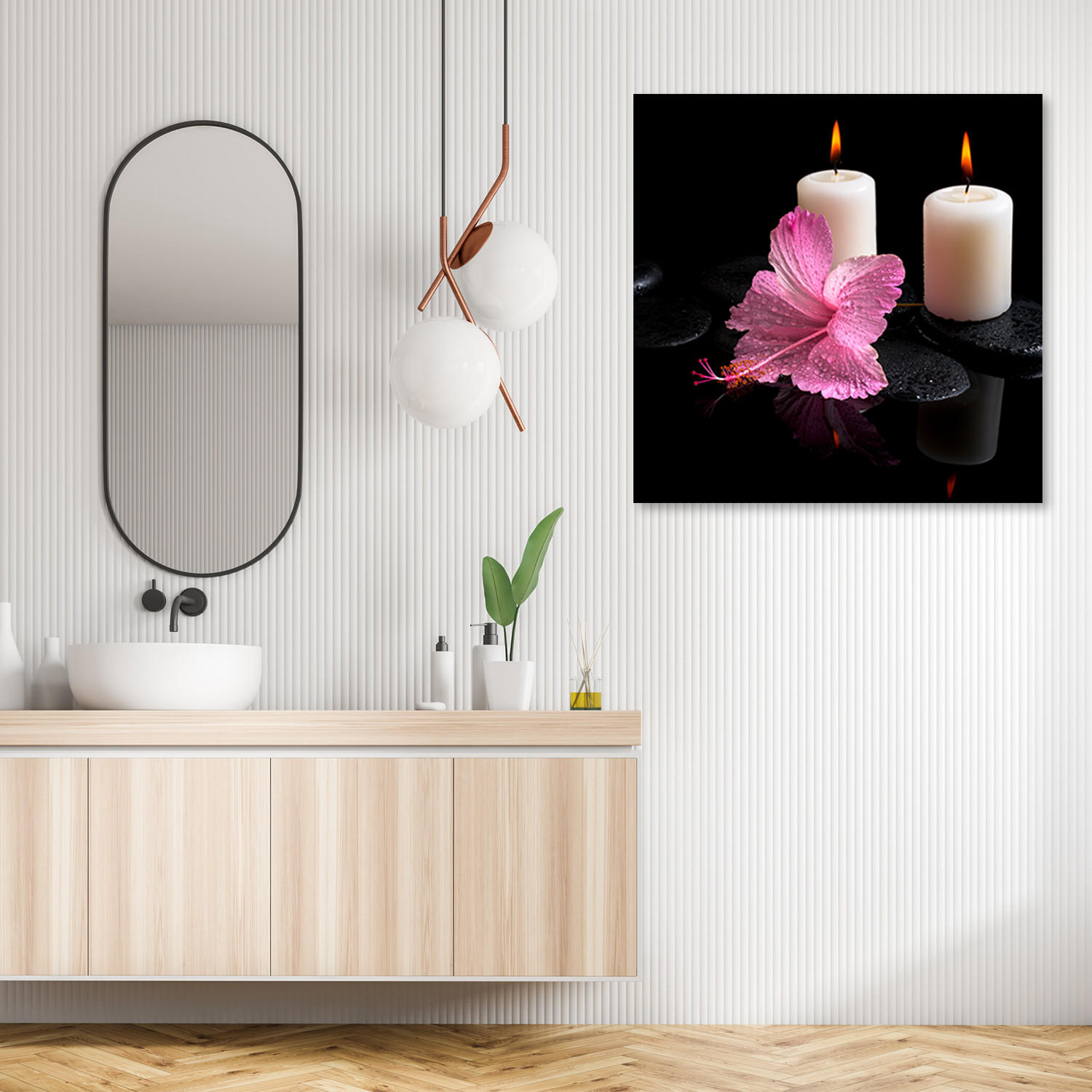 WANDBILD religiös lila - Lila, Textil (50/50cm) - Feeby