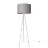 STEHLEUCHTE Trina Fl - Weiß/Grau, Metall (41.7/36.7/148.5cm) - Paco Home