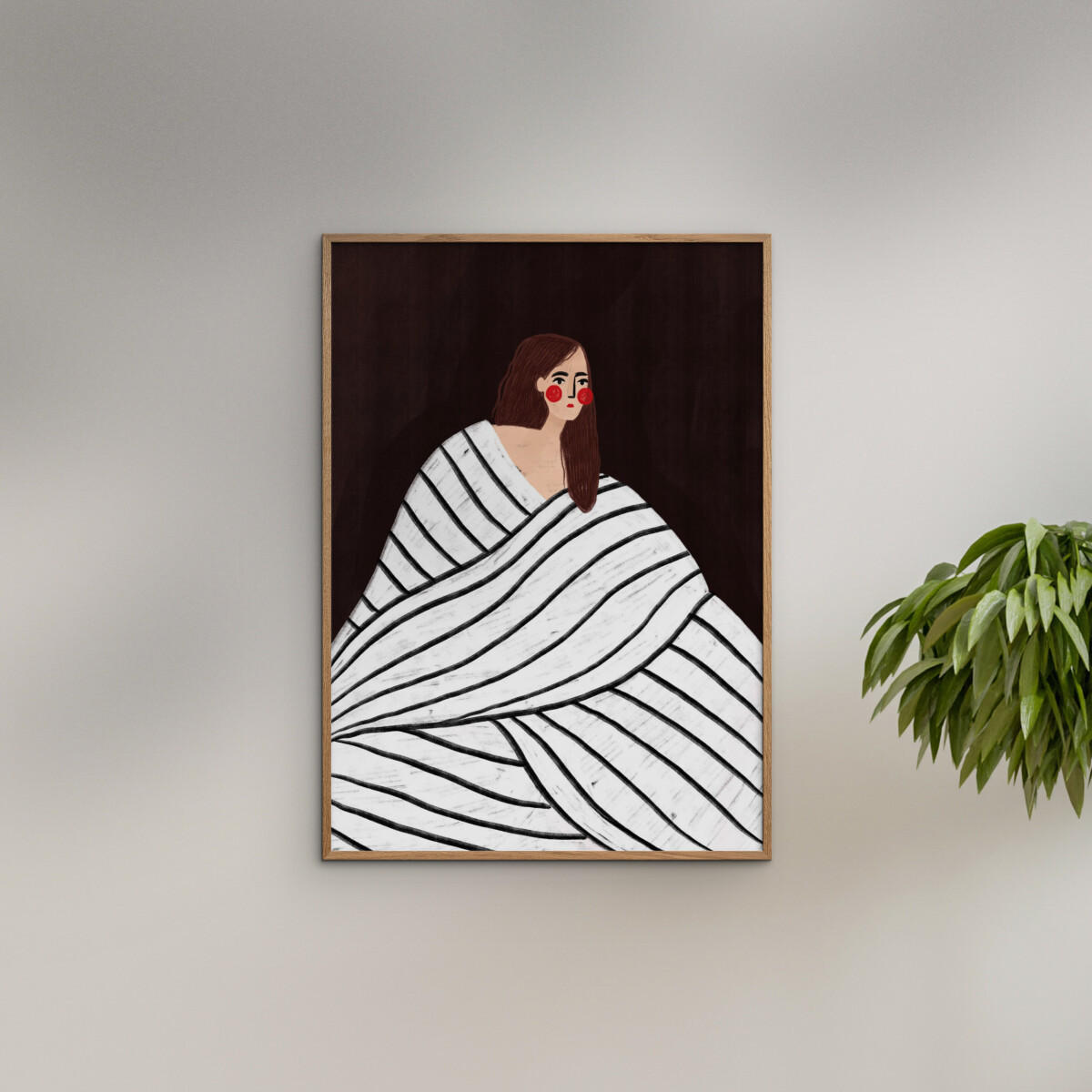 POSTER Bea Muller - The Woman With Black and White Stripes - Schwarz, Papier (30/40/0.1cm) - Poster&Frame