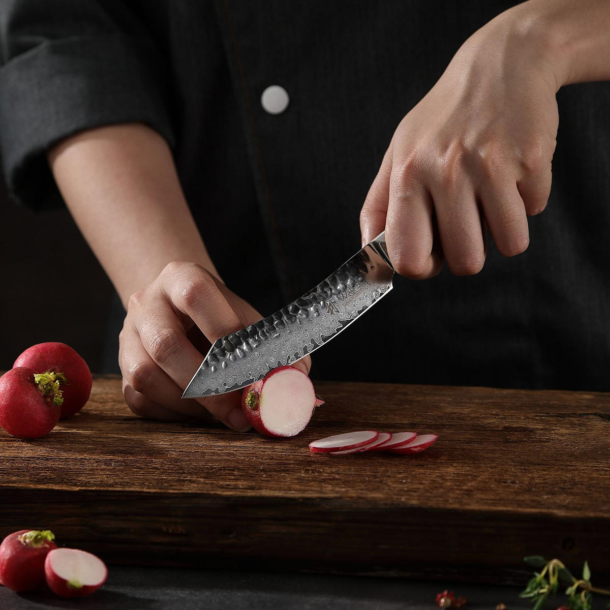 STEAKMESSER 12,5 cm - Braun, Holz/Metall (24cm) - Wakoli