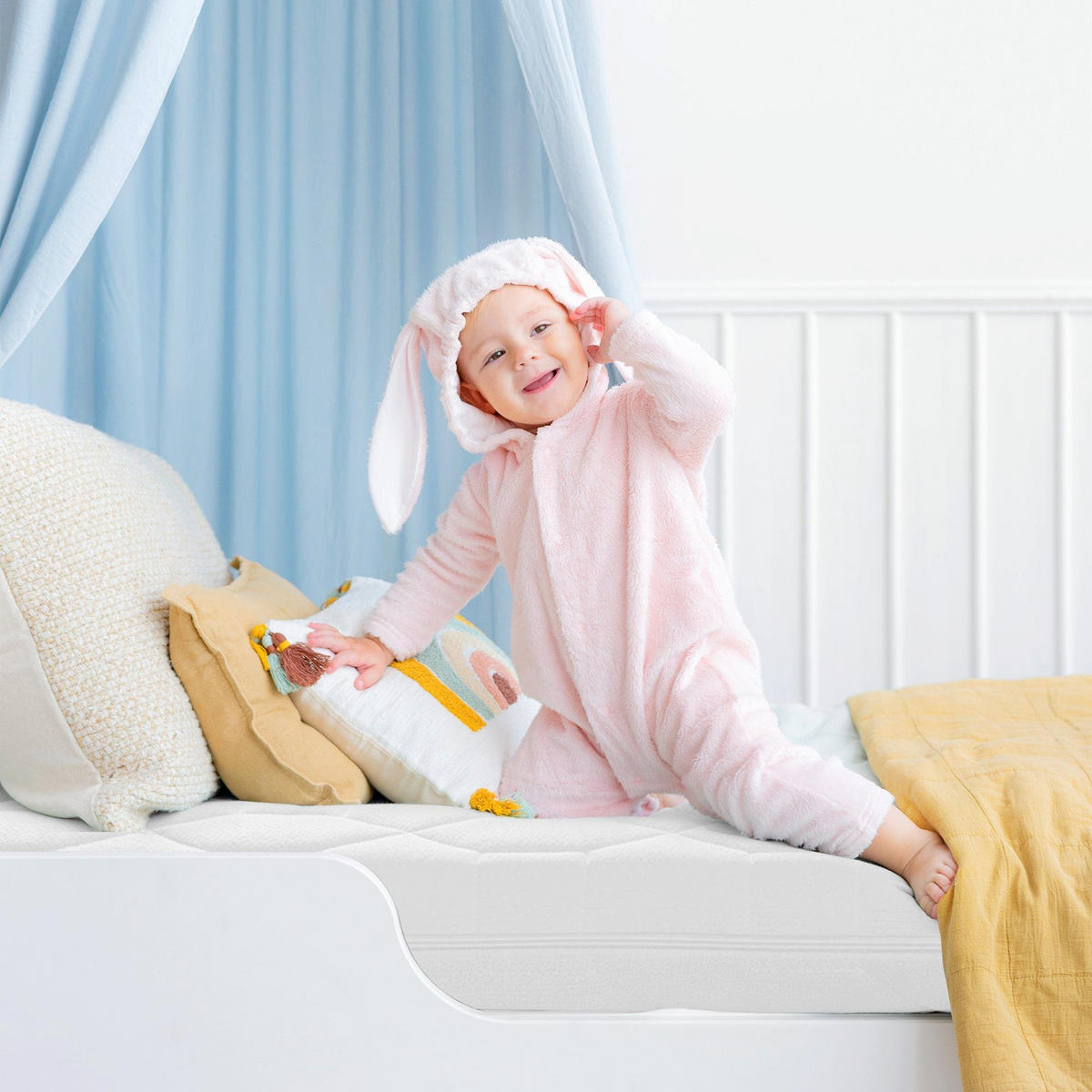 BABYMATRATZE für Babys und Kinder Wave Baby 70x160 - Weiß, Textil (70/160cm) - Gowoll