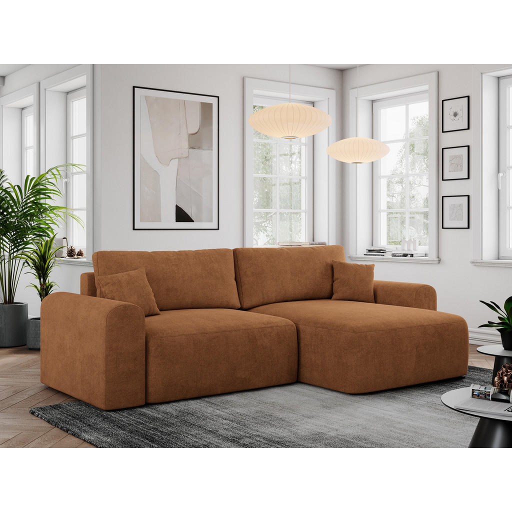 Thumbnail - MKS Ecksofa, Orange, Textil, 3-Sitzer, L-Form,L-Form, 274x152 cm, Oeko-Tex®, Wohnzimmer, Sofas & Couches, Wohnlandschaft...