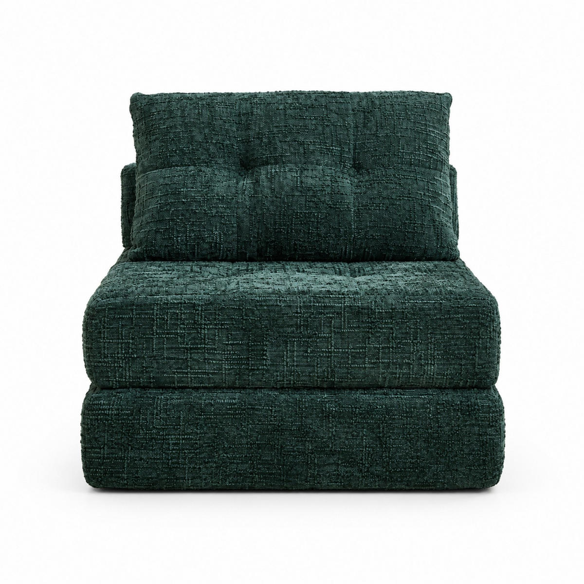 SCHLAFSESSEL Smaragdgrün mit Kissen, Chenille - Grün, Textil/Metall (79/57/79cm) - CHICFURN