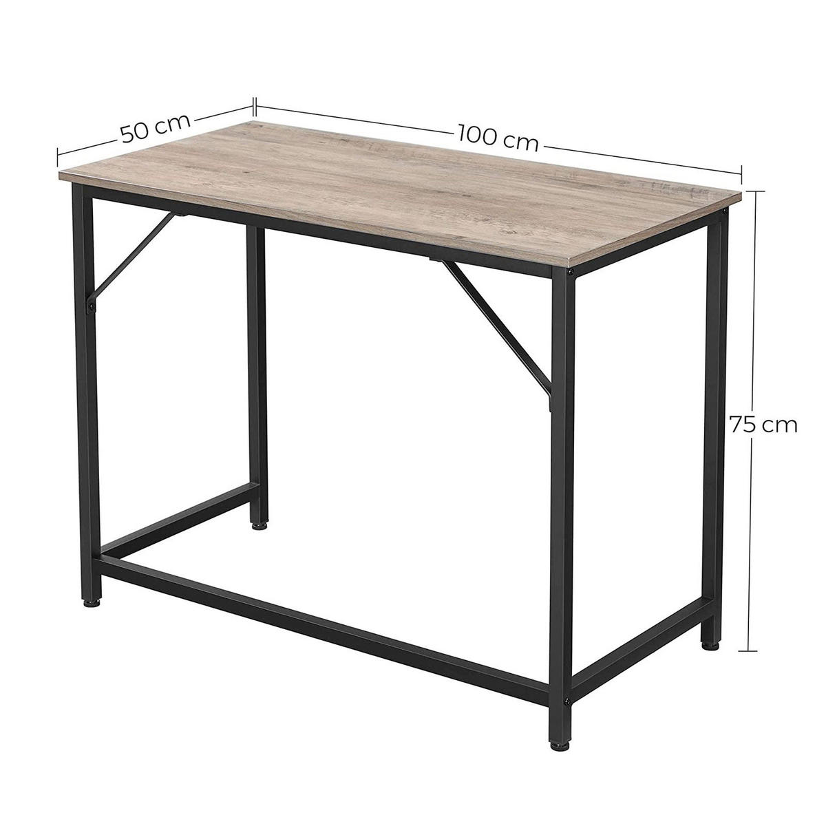 SCHREIBTISCH COMPUTERTISCH - Schwarz Hochglanz, Holzwerkstoff (100/50/75cm) - Hansiro