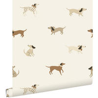 TAPETE Hunde 50 x 900 cm - Weiß, Papier (50/0.1cm) - ESTAhome