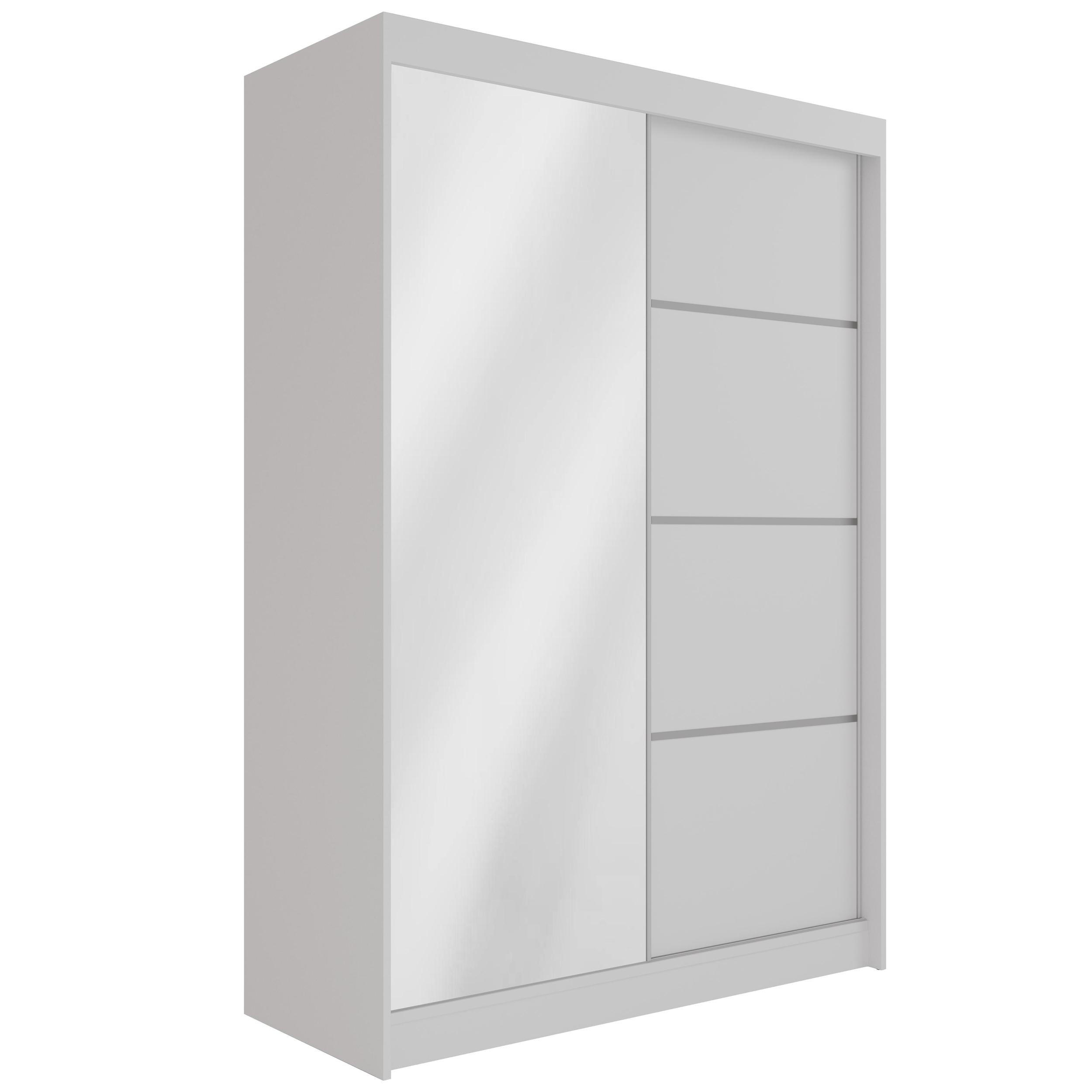 KLEIDERSCHRANK PAOKI - 150 cm - Weiß - Weiß, Holzwerkstoff (150/215/61cm) - ALTDECOR