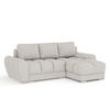 ECKSOFA MIT SCHLAFFUNKTION Peebles Beige Webstoff - Chromfarben/Beige, Holz/Holzwerkstoff (256/175cm) - Maison de Reve