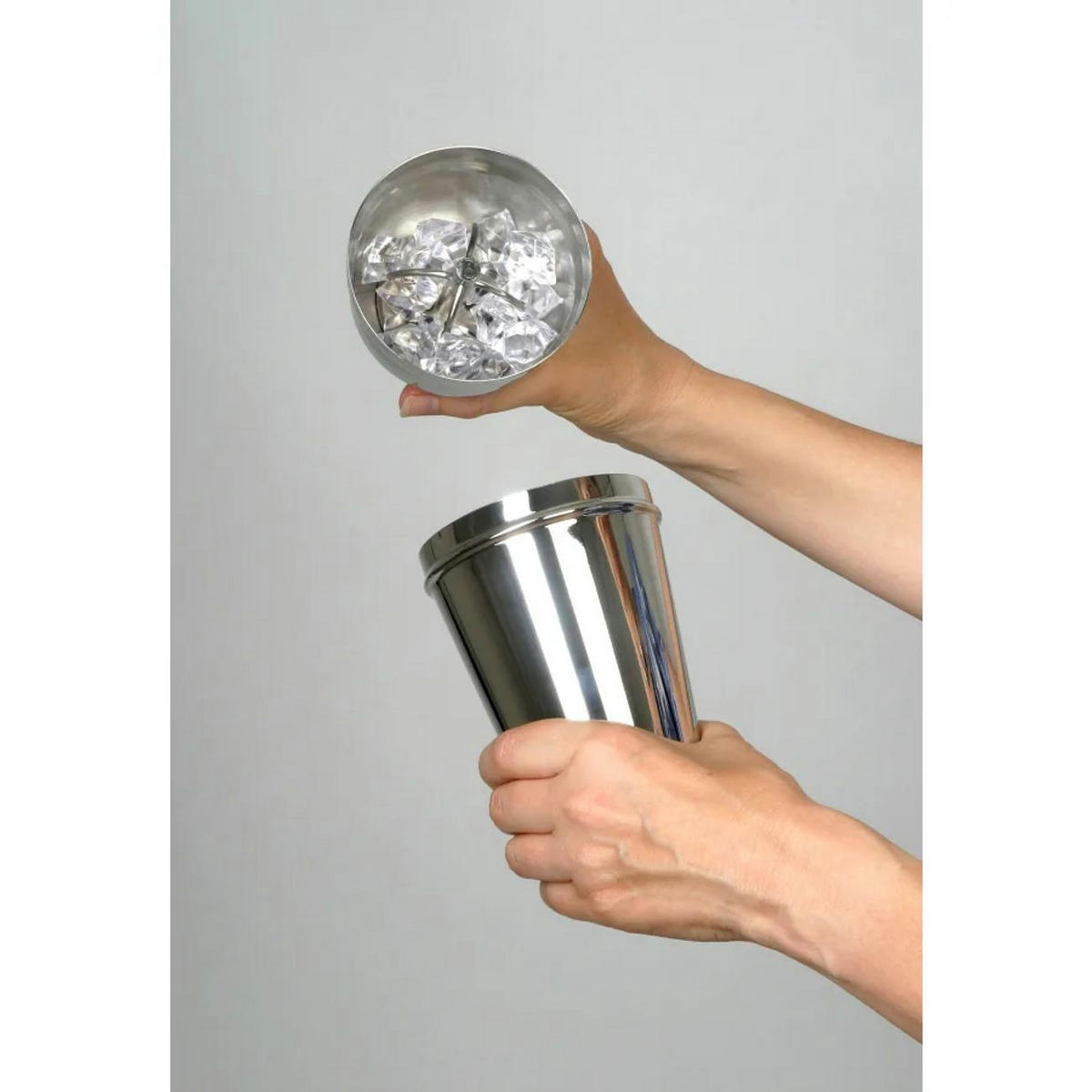 COCKTAILSHAKER 3-tlg., Edelstahl, 500 ml - Edelstahlfarben, Metall (9.5/9.5/26cm) - ich-zapfe