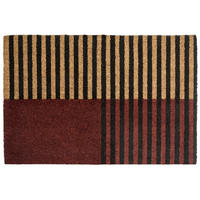 FUSSMATTE Braun/Beige 40/60 cm Kokosfasern Tuksuk - Braun, Textil (40/60cm) - Beliani