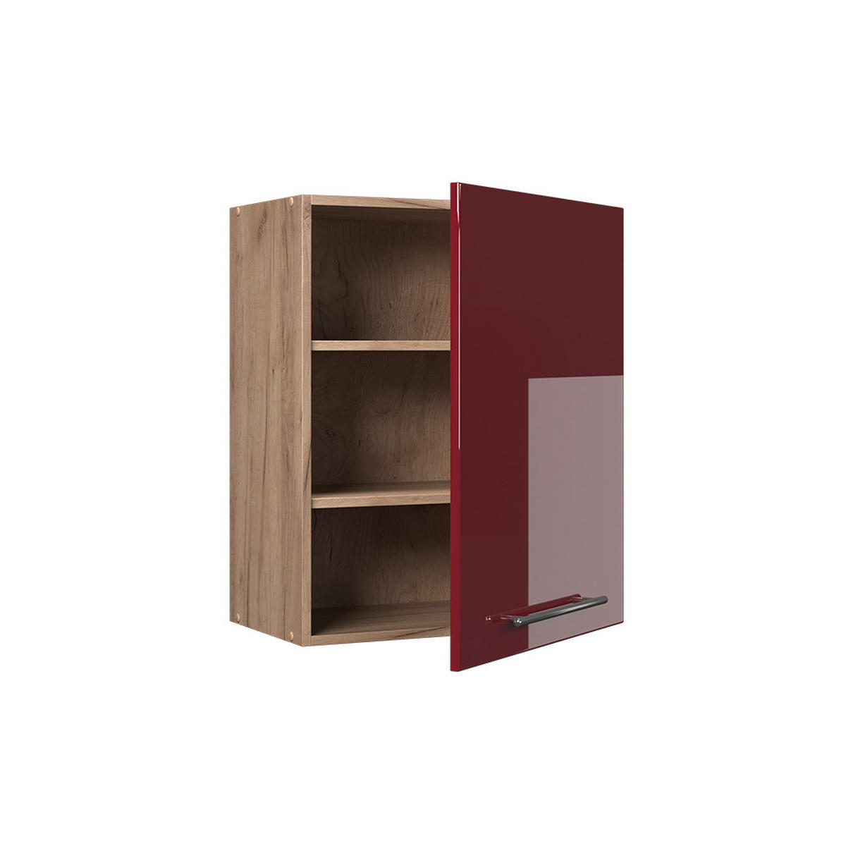 STENSKA OMARICA Fame-Line, Bordo rdeča barva visokega sijaja, 60 cm - barve hrasta/bordo, leseni material (60/72/34.1cm) - Vicco