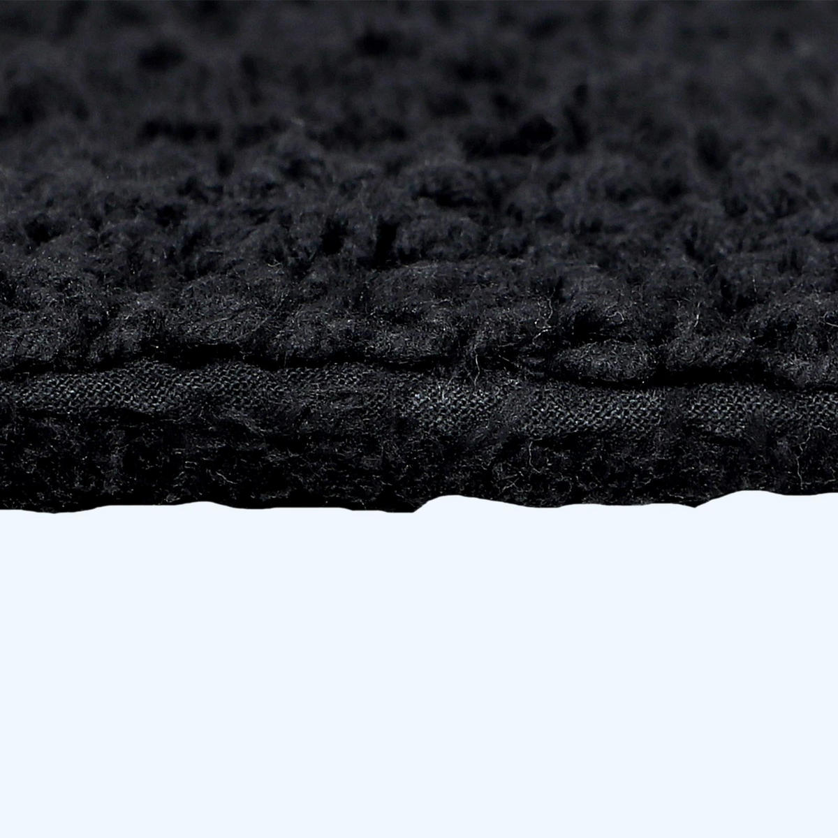 BADGARNITUR 2-tlg. Badematte & WC-Vorleger, 100% Baumwolle - Schwarz, Textil (80/50cm) - Homescapes