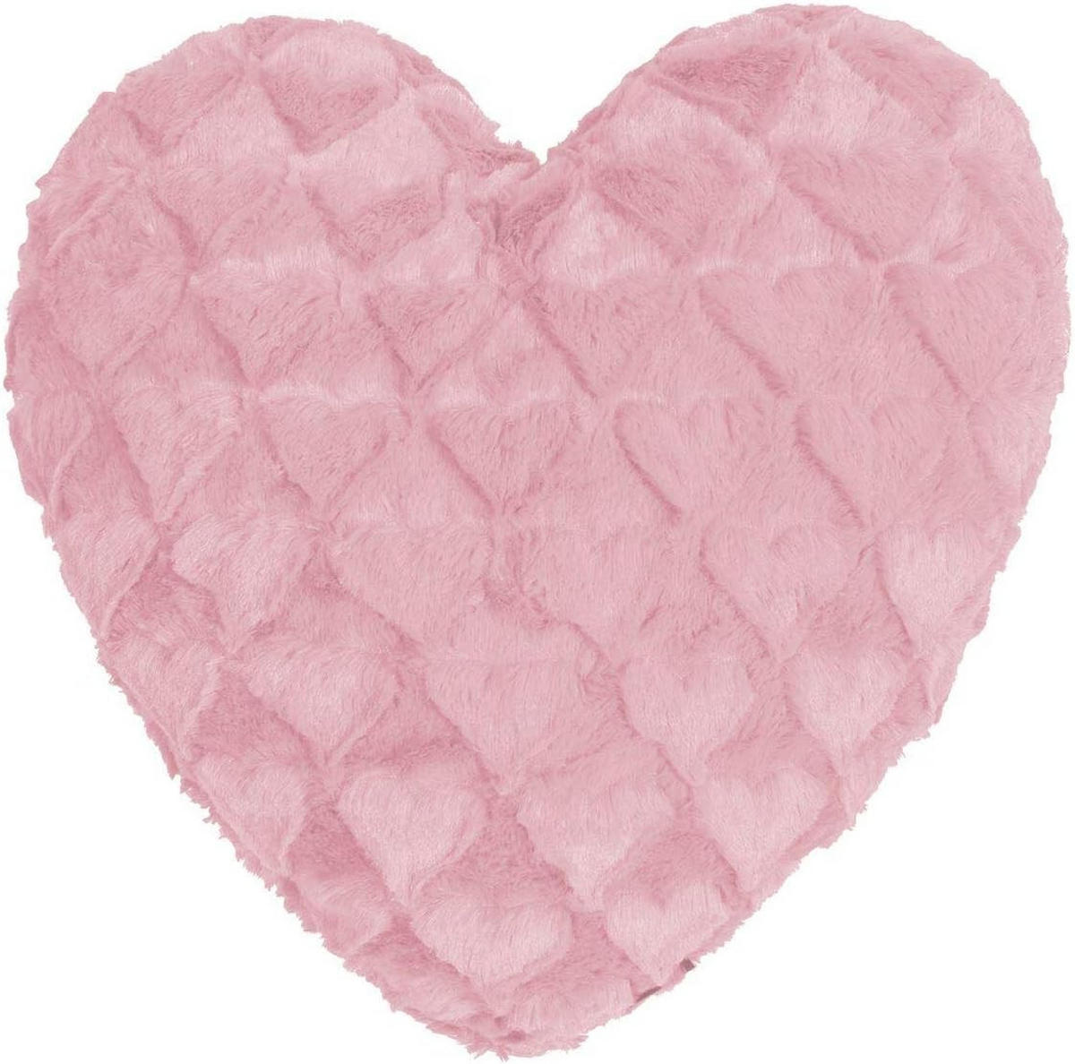 PLÜSCHKISSEN Herzform Fluffy hearts Herz - Hellrosa, Textil (40cm) - Magma Heimtexx
