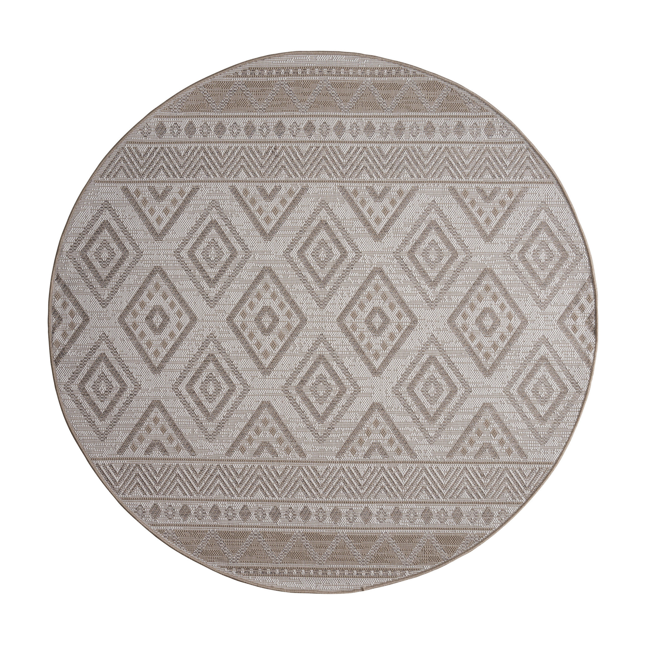 OUTDOORTEPPICH 120/120 cm Vermont 184 - Beige, Textil (120/120cm) - Paco Home