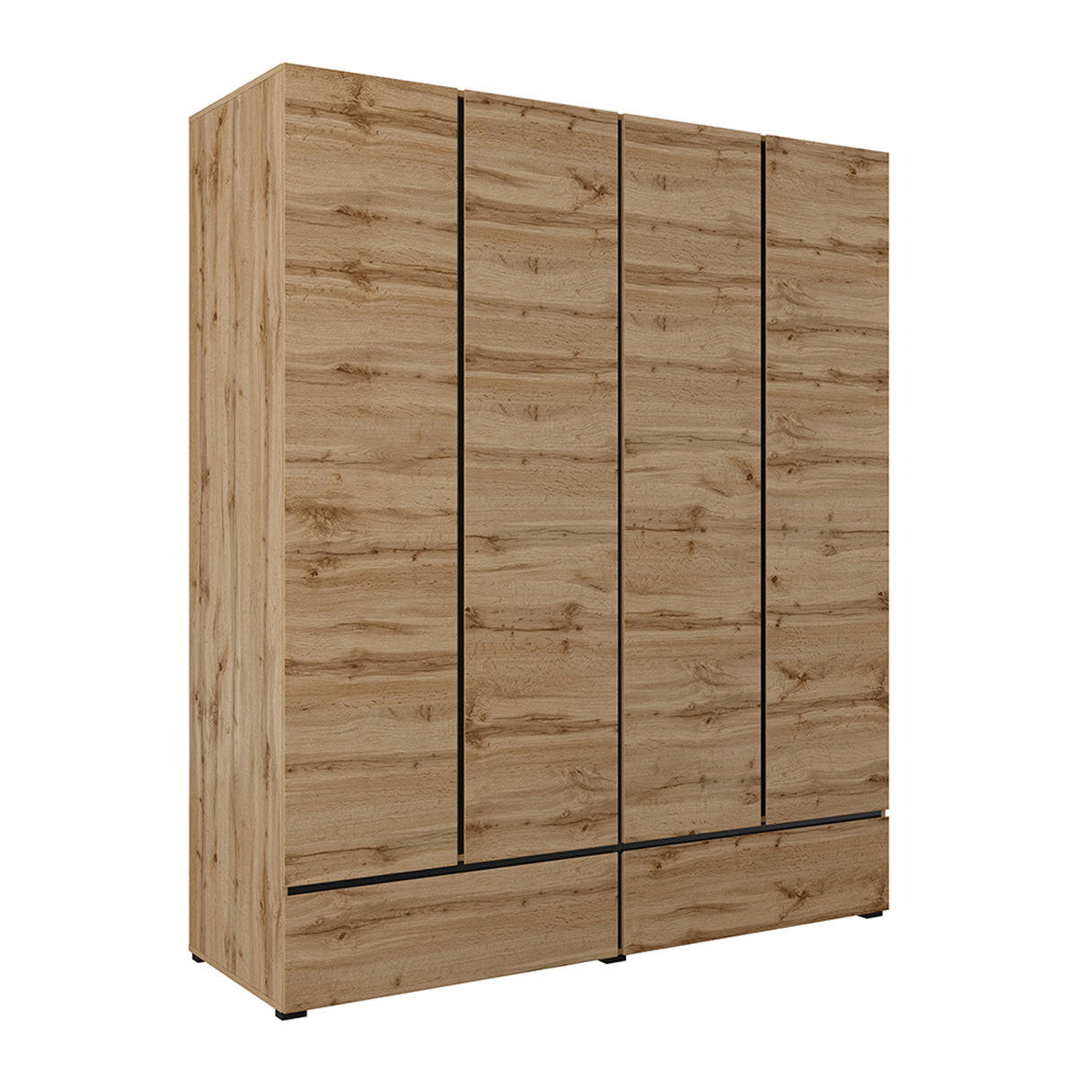 SCHRANK 4 Türen Lilia Holz - Braun, Holzwerkstoff (179.6/210/59.5cm) - Petits-meubles