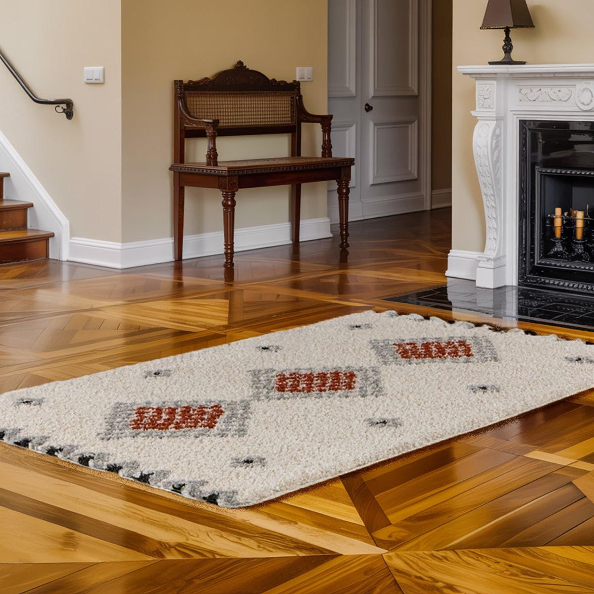 TEPPICH weich dick Ethno-Stil rot - Rot, Textil (160/230cm) - AFK Living