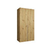 DREHTÜRENSCHRANK 202/100/52 2-türig - Kaschmir/Eiche Artisan, Holz (100/202/52cm) - Abiks Möbel