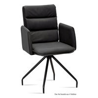 ARMLEHNSTUHL (4er-Set) Dianne 52x92x60 Schwarz/Anthrazit - Anthrazit/Schwarz, Kunststoff (60/92/52cm) - 58aufmkessel