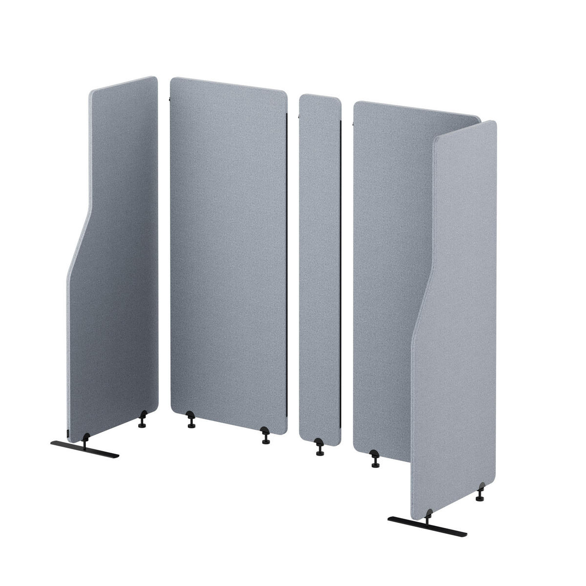 AKUSTIKSCHUTZWAND SADIE - Grau, Metall (260/145/2cm) - Jan Nowak