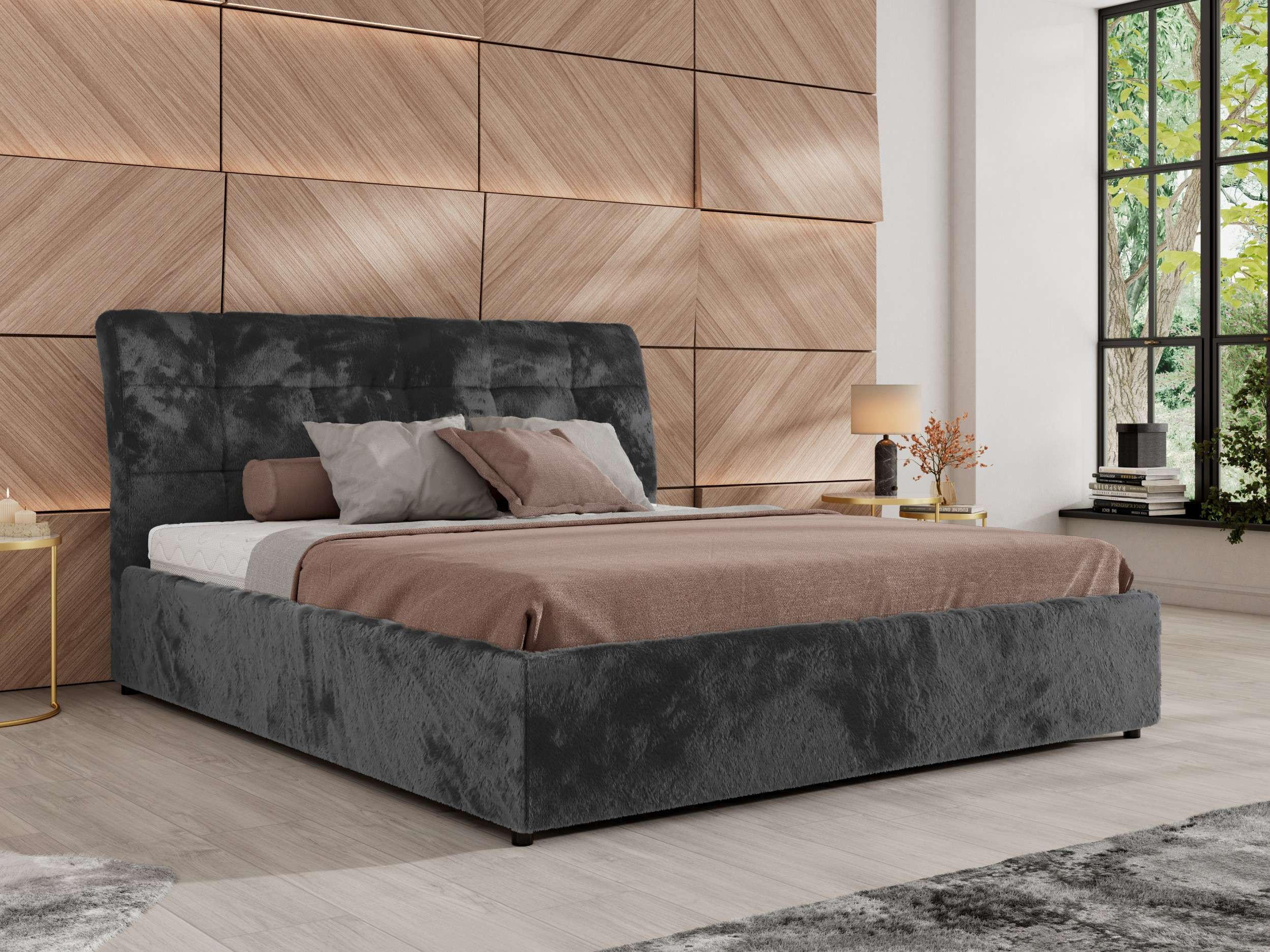 Thumbnail - MKS Polsterbett, Dunkelgrau, Textil, H2, Rechteckig, 140x200 cm, Oeko-Tex®, Schlafzimmer, Betten, Polsterbetten