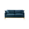 DREISITZER-SOFA Linara-Velluto 11 - Dunkelblau, Holz/Textil (201/91/95cm)