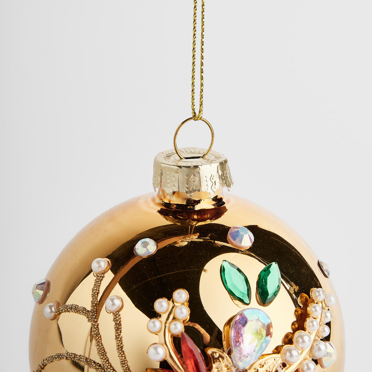 WEIHNACHTSKUGEL Glas CRISTINO, Ø80 mm, Gold, Christbaumkugeln, Weihnachtsdeko Xmas, Christmas Deko - Goldfarben, Glas (8/8/8cm) - home&you