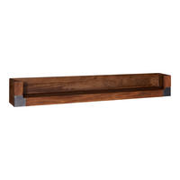 WANDREGAL Mango 180x22x24 braun lackiert Amsterdam #22 - Braun, Holz (180/24/22cm) - Massivmoebel24